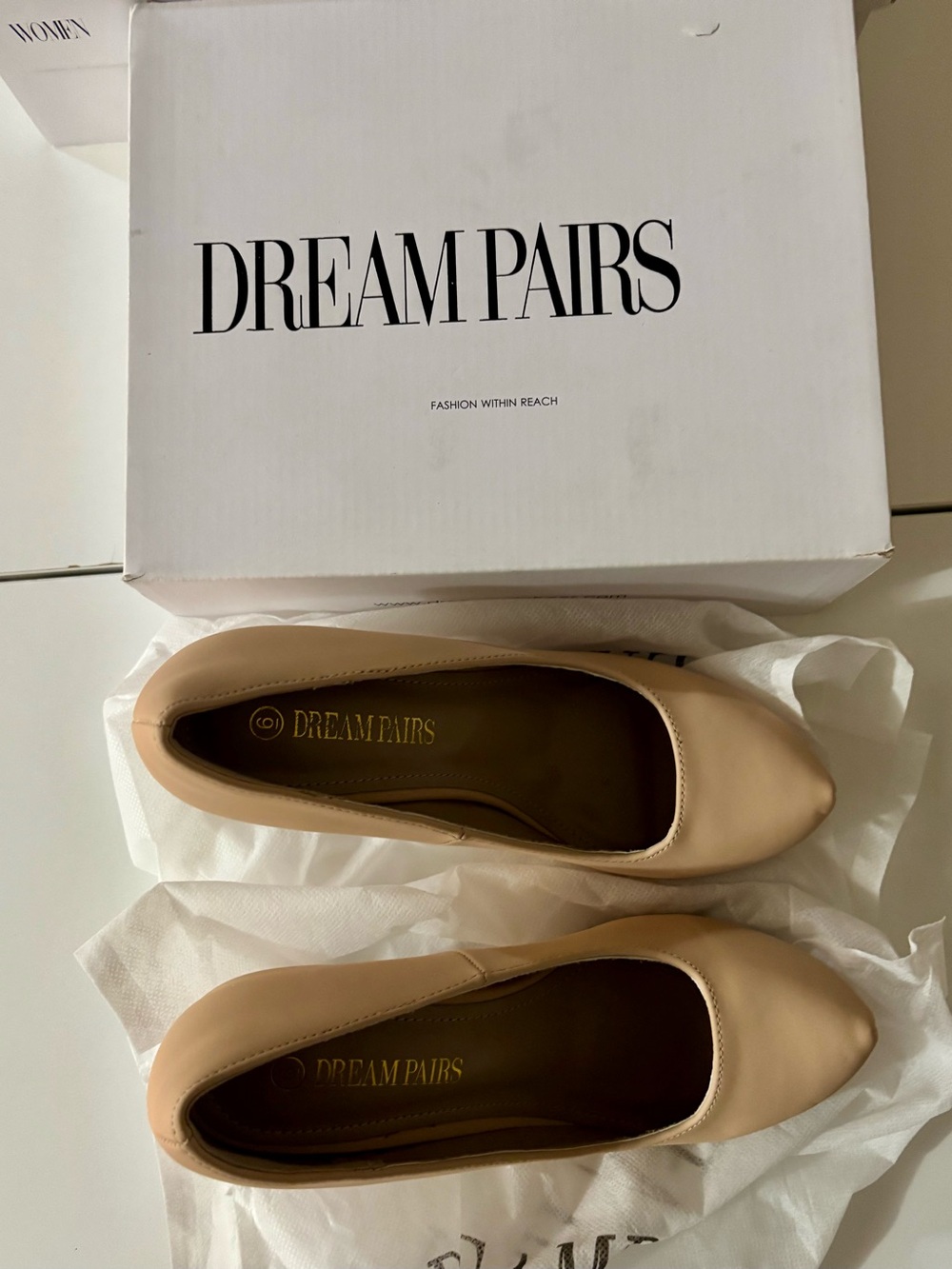 Dream Pairs Beige Nude Heels